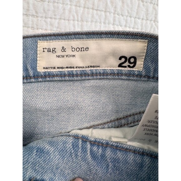 rag & bone Hattie Light Wash Mid-Rise Full Length Straight Leg Jeans SZ 29 NWT - Picture 10 of 12